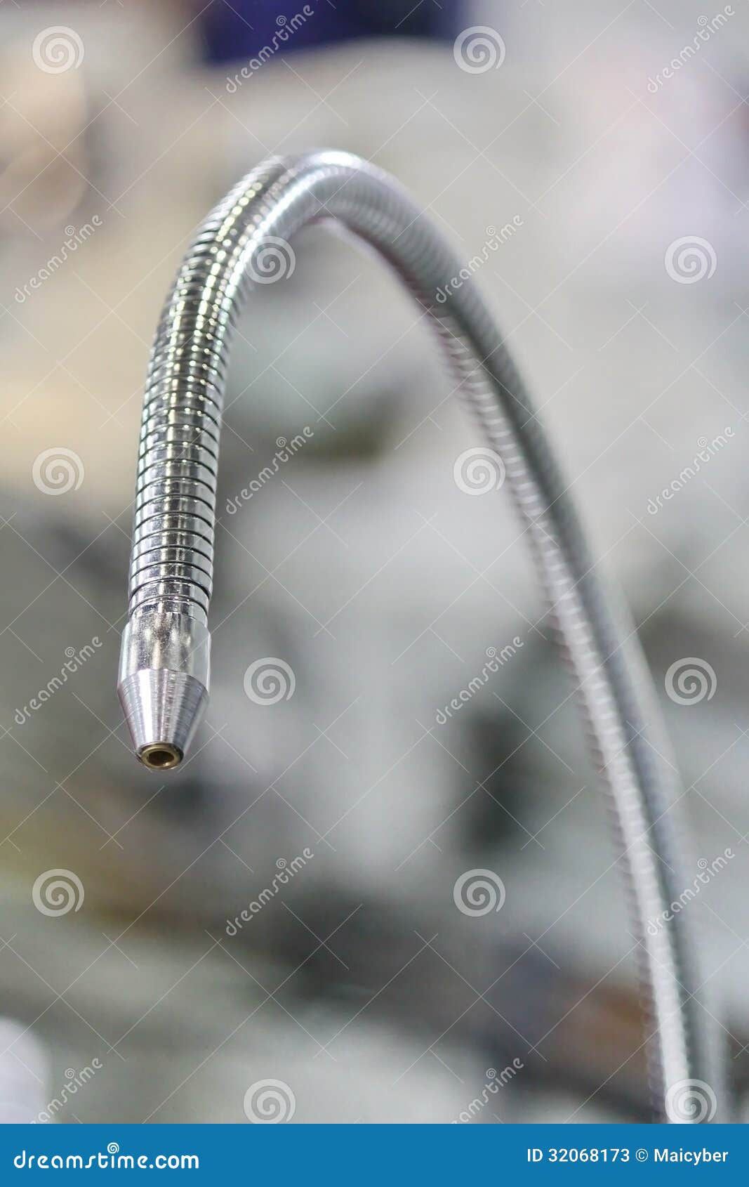 Lathe Machine Coolant Hose in Vertical View