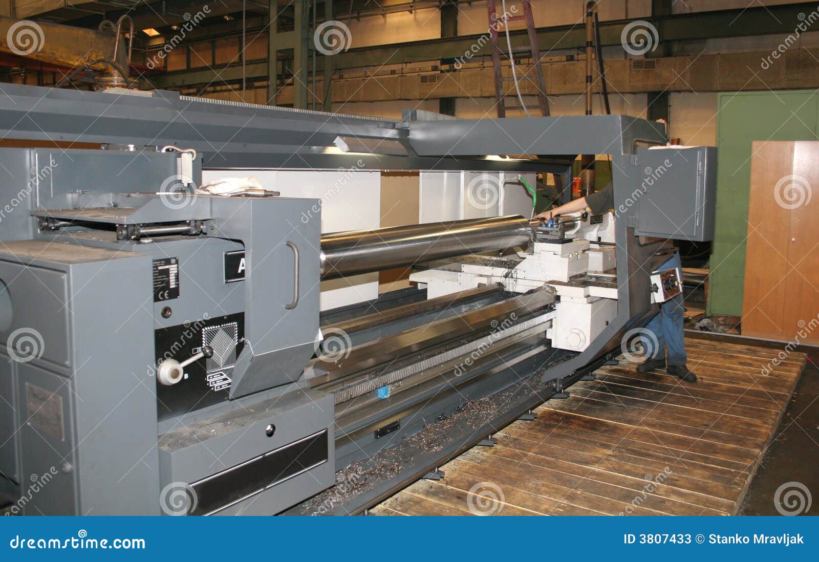 Lathe Turning Stainless Steel Stock Image Image of blur, industry