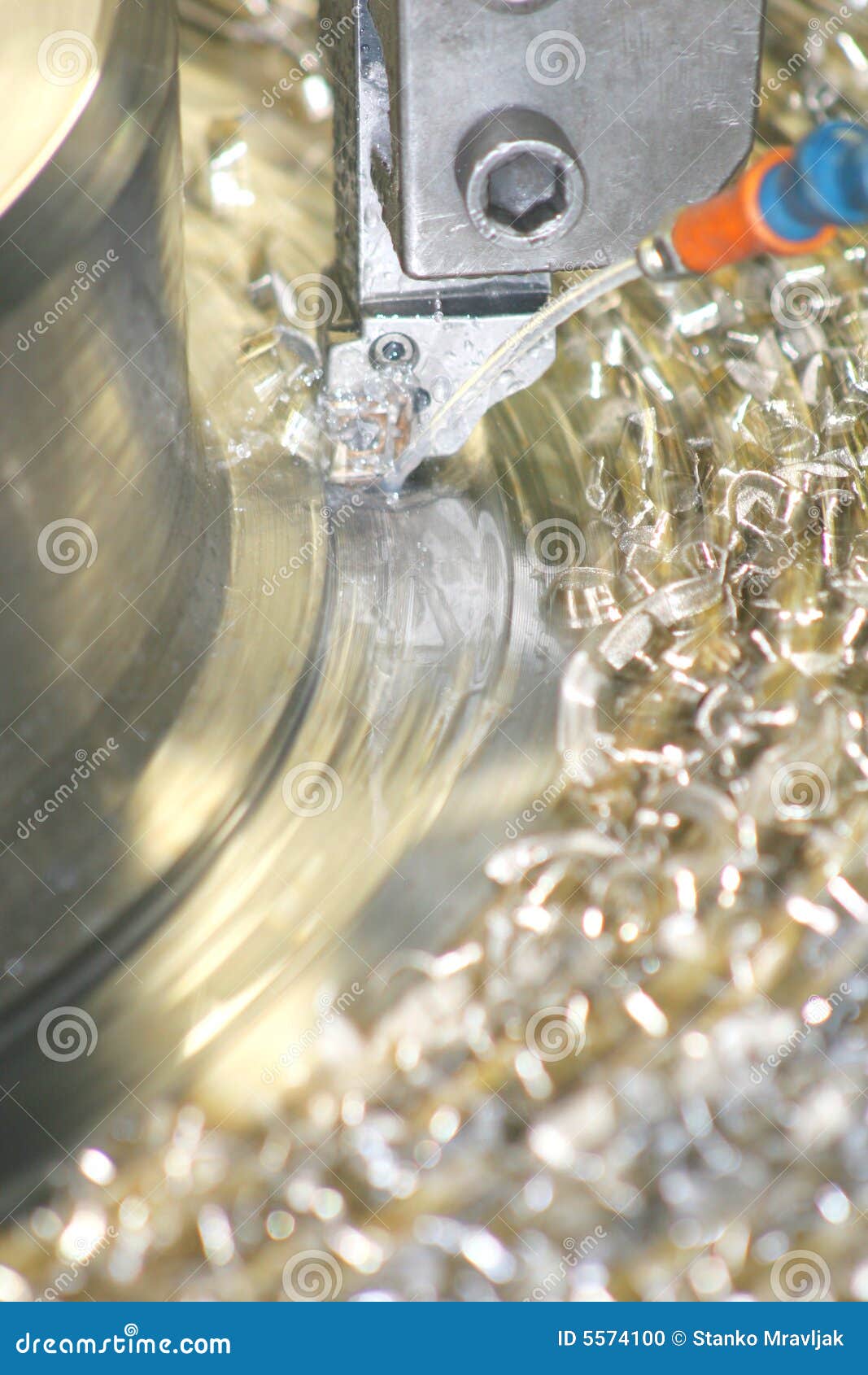 Lathe Turning Stainless Steel Stock Photo Image of metal, factory