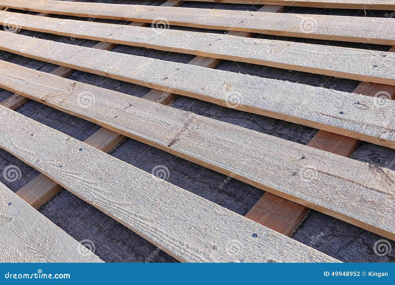 Lathing of roofing system stock photo. Image of unplaned 49948952