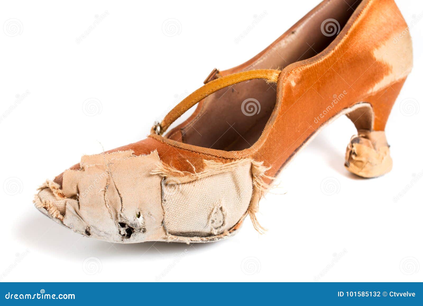 Latin ballroom dance shoes stock photo 