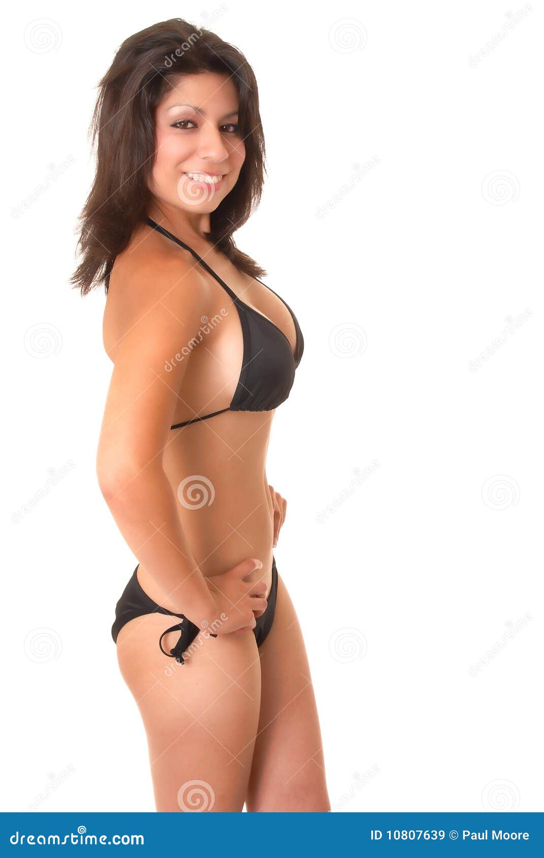 Latina in Bikini stock image. Image of model, isolated 10807639
