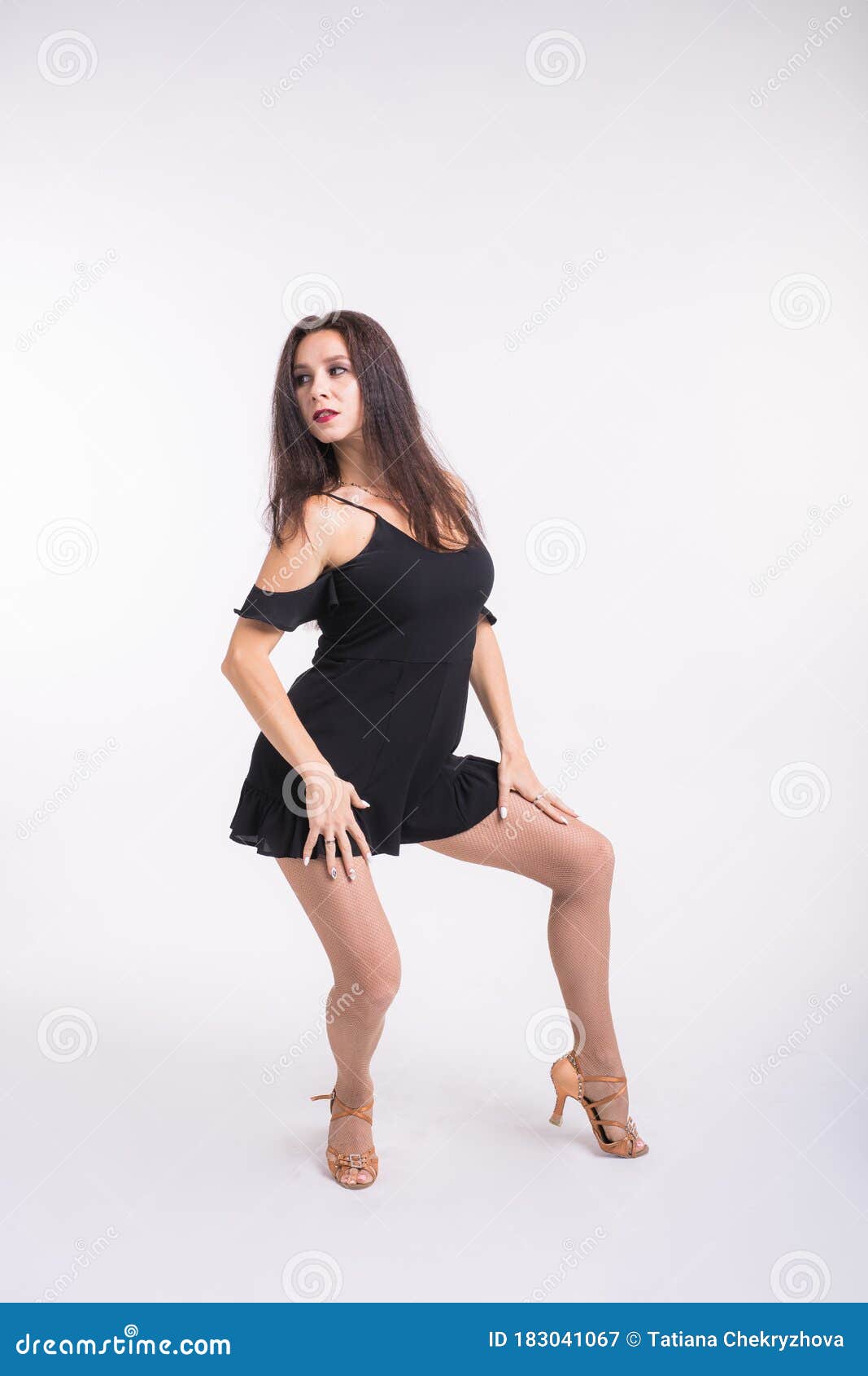 Latina Dance Strip Dance Contemporary And Bachata Lady Concept Woman Dancing Improvisation
