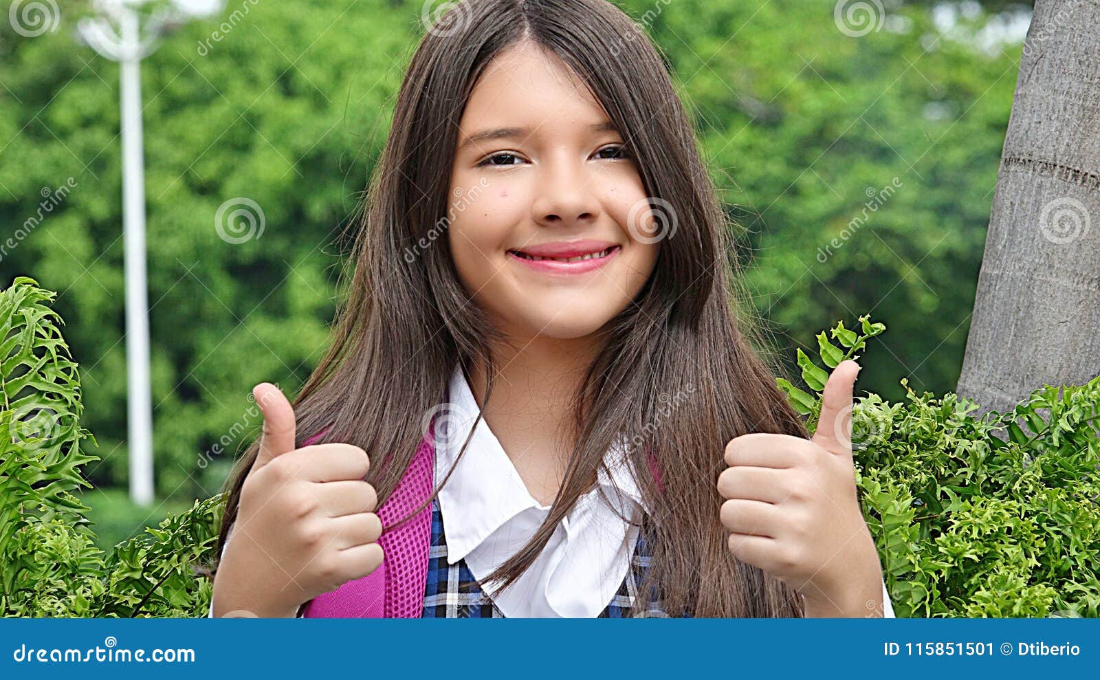 Latina Female Student With Thumbs Up Stock Image I