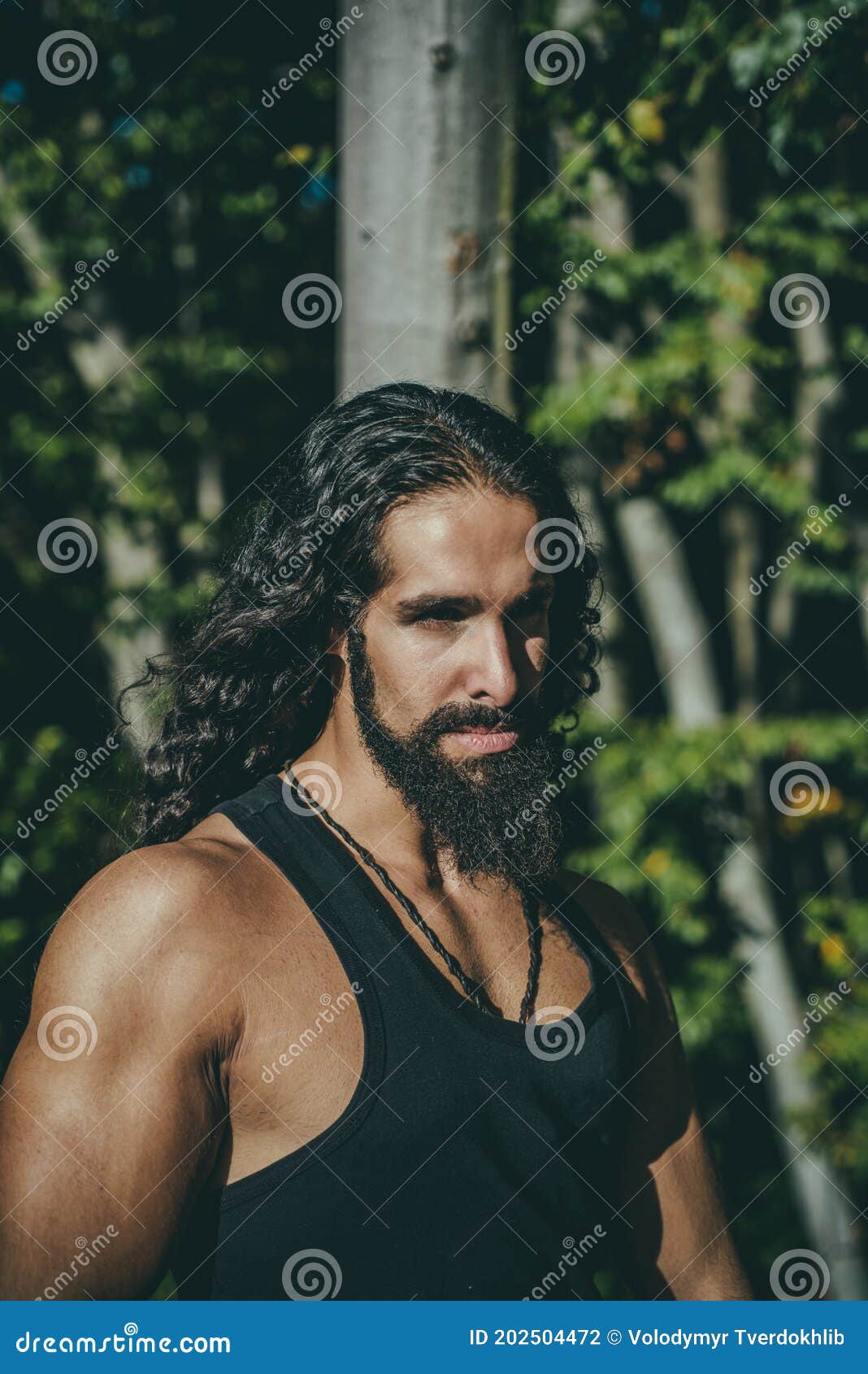 Latino Male. Young Handsome Man with Long Hair Beard, Mustache and Trendy  Hairdo. Stock Photo - Image of beard, barber: 202504472