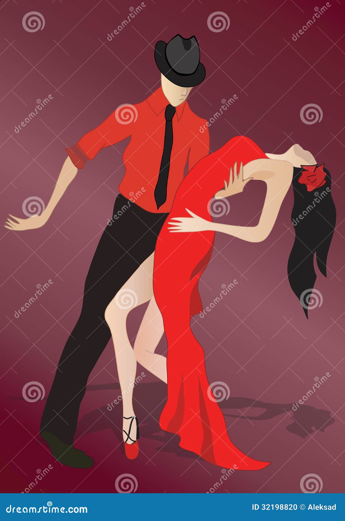 Latino Salsa Tanzer Vektor Abbildung Illustration Von Latino