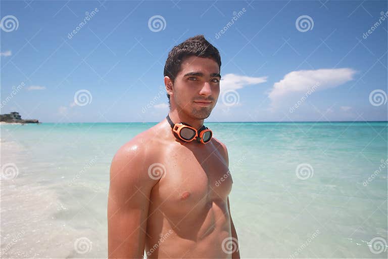 Latino Swimmer stock photo. Image of cuba, light, male - 13131960