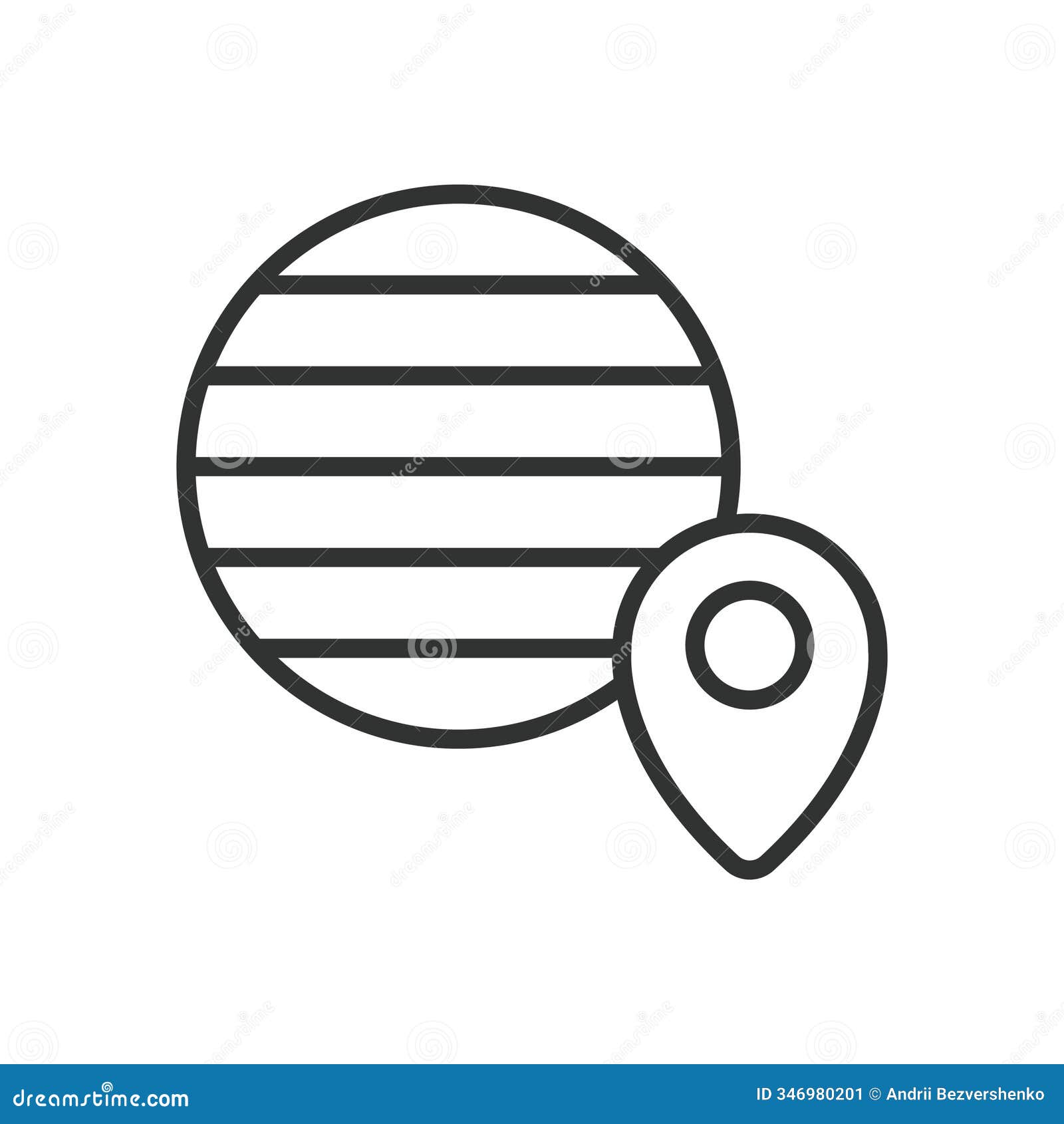 latitude, icon in line . latitude, equator, geography, lines, coordinates, navigation, globe on white background