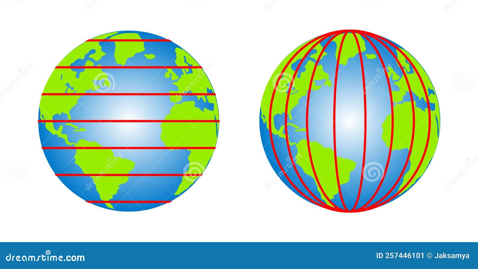 latitude and longitude diagram of earth