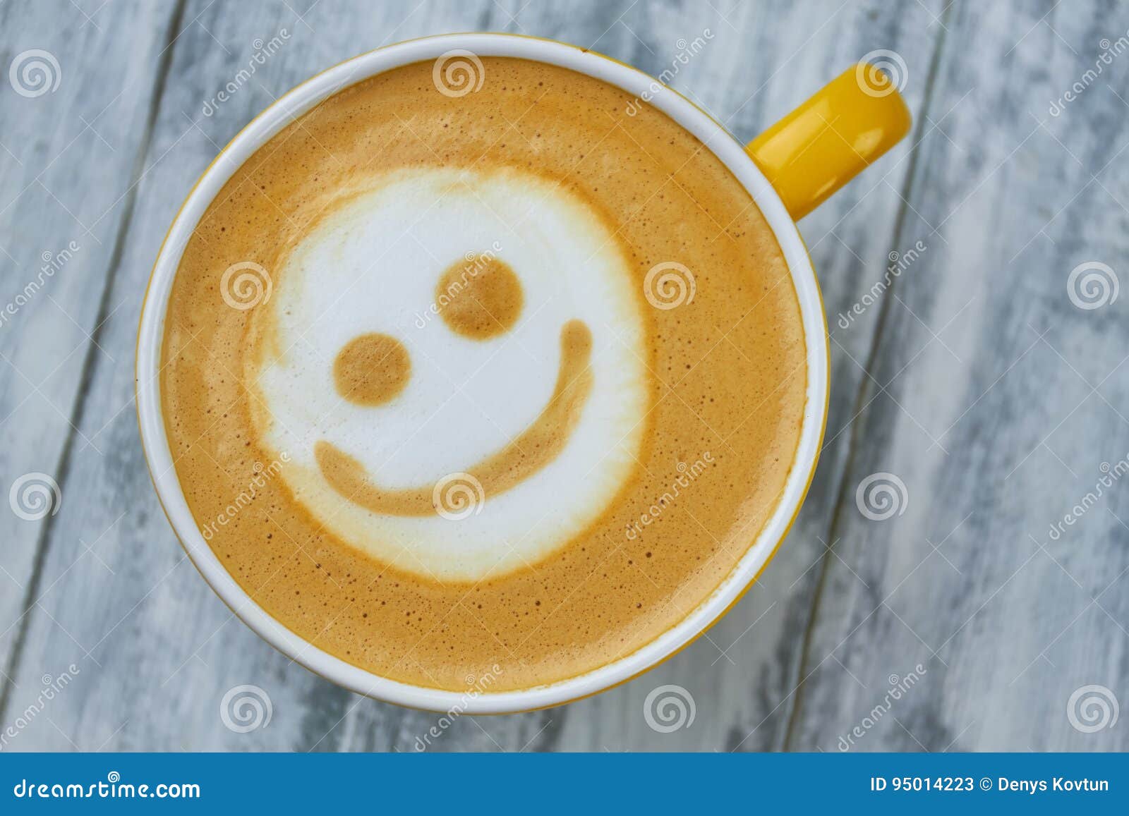 Latte art smiley face. stock image. Image of life, fact - 95014223