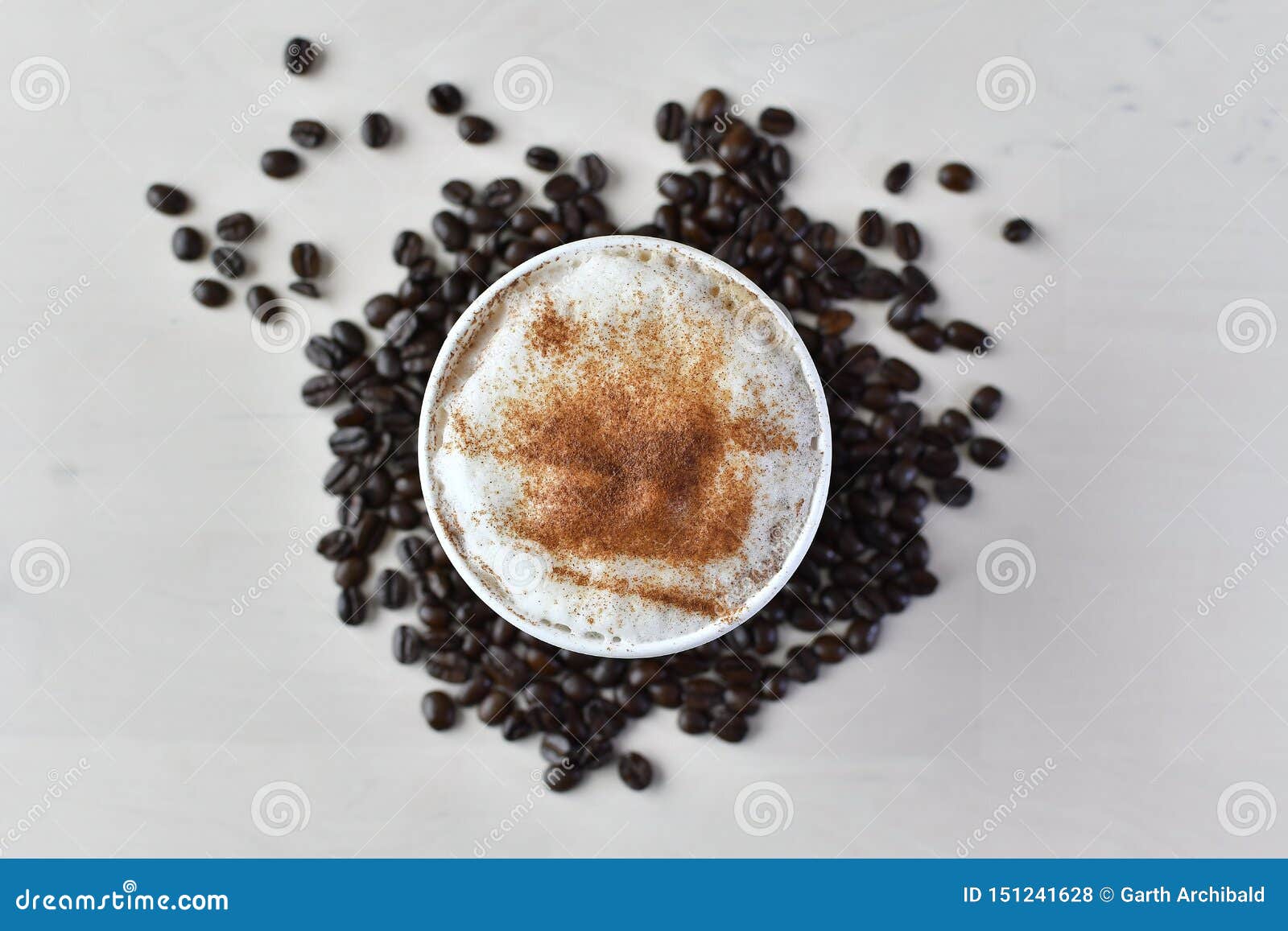 Latte with Coffee Beans