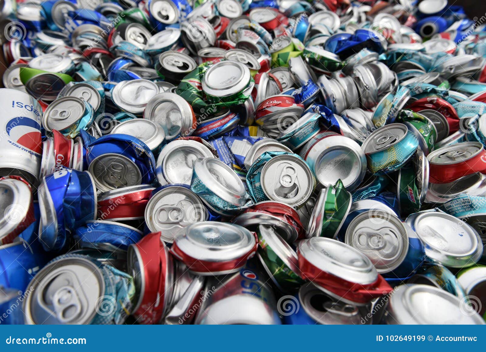 Latte Di Alluminio Per Riciclare Immagine Stock Editoriale Immagine