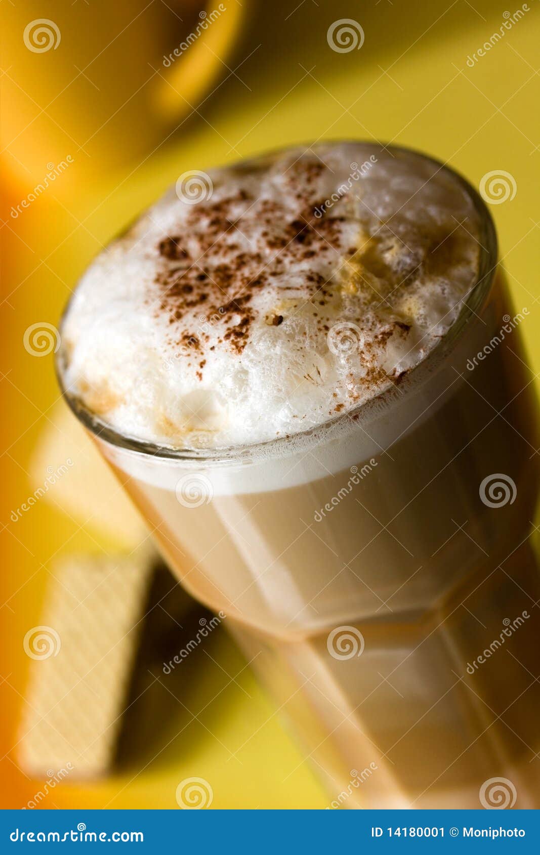latte macchiato with frothy milk