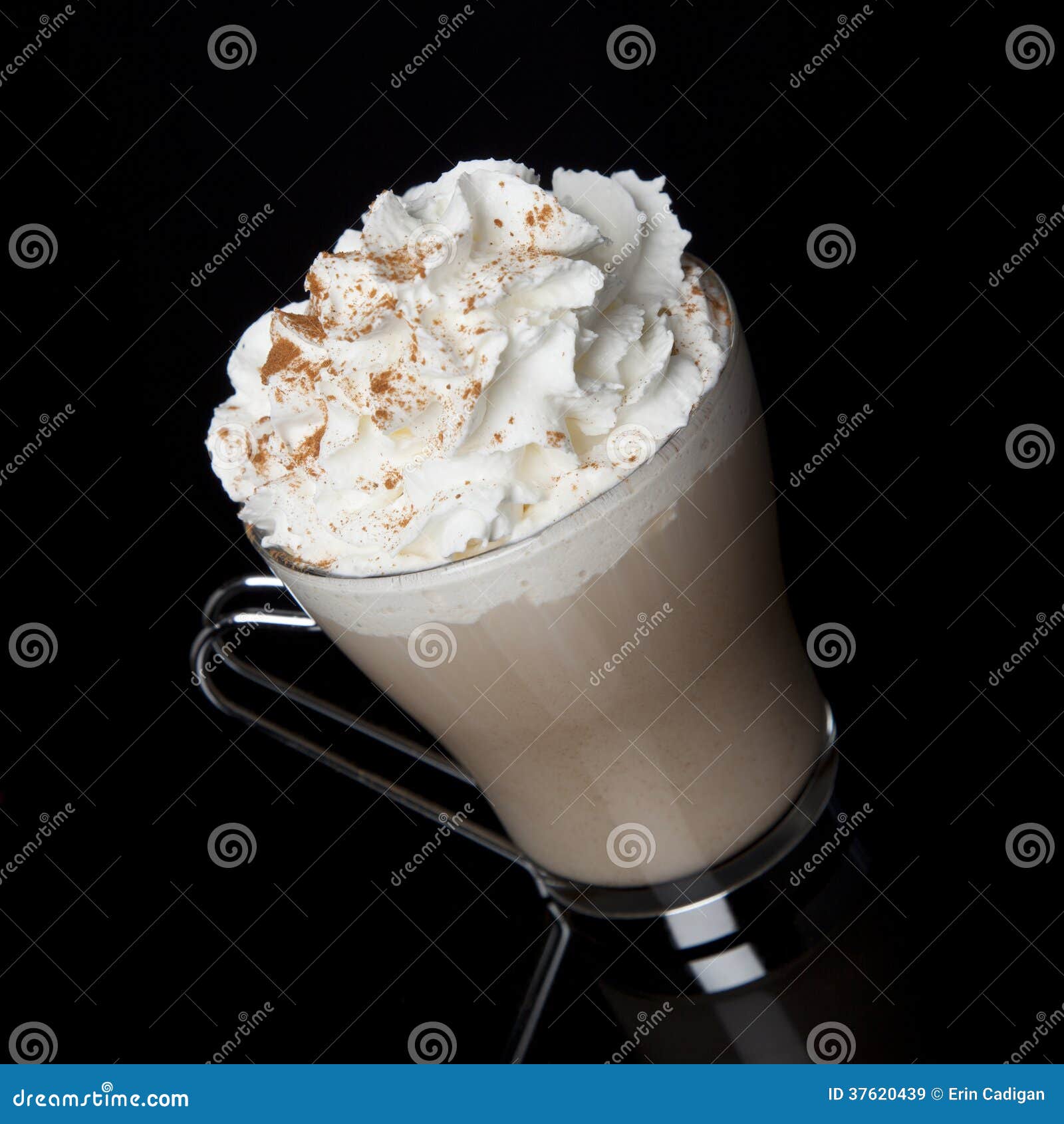 Latte with Whipped Cream stock image. Image of cinnamon 37620439