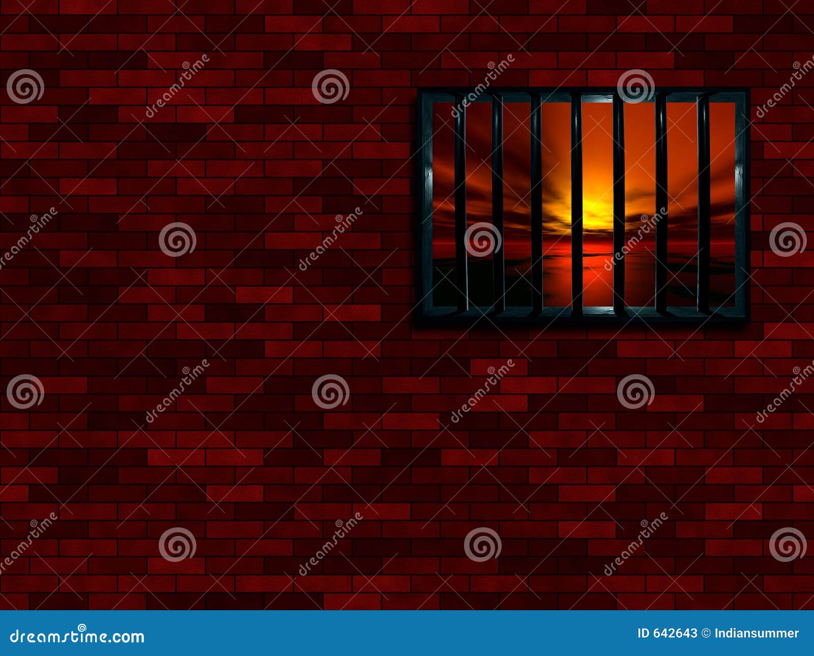 latticed prison window