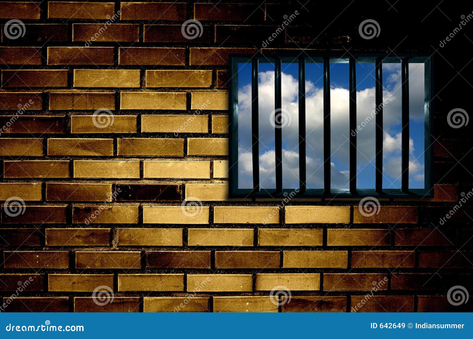 latticed prison window