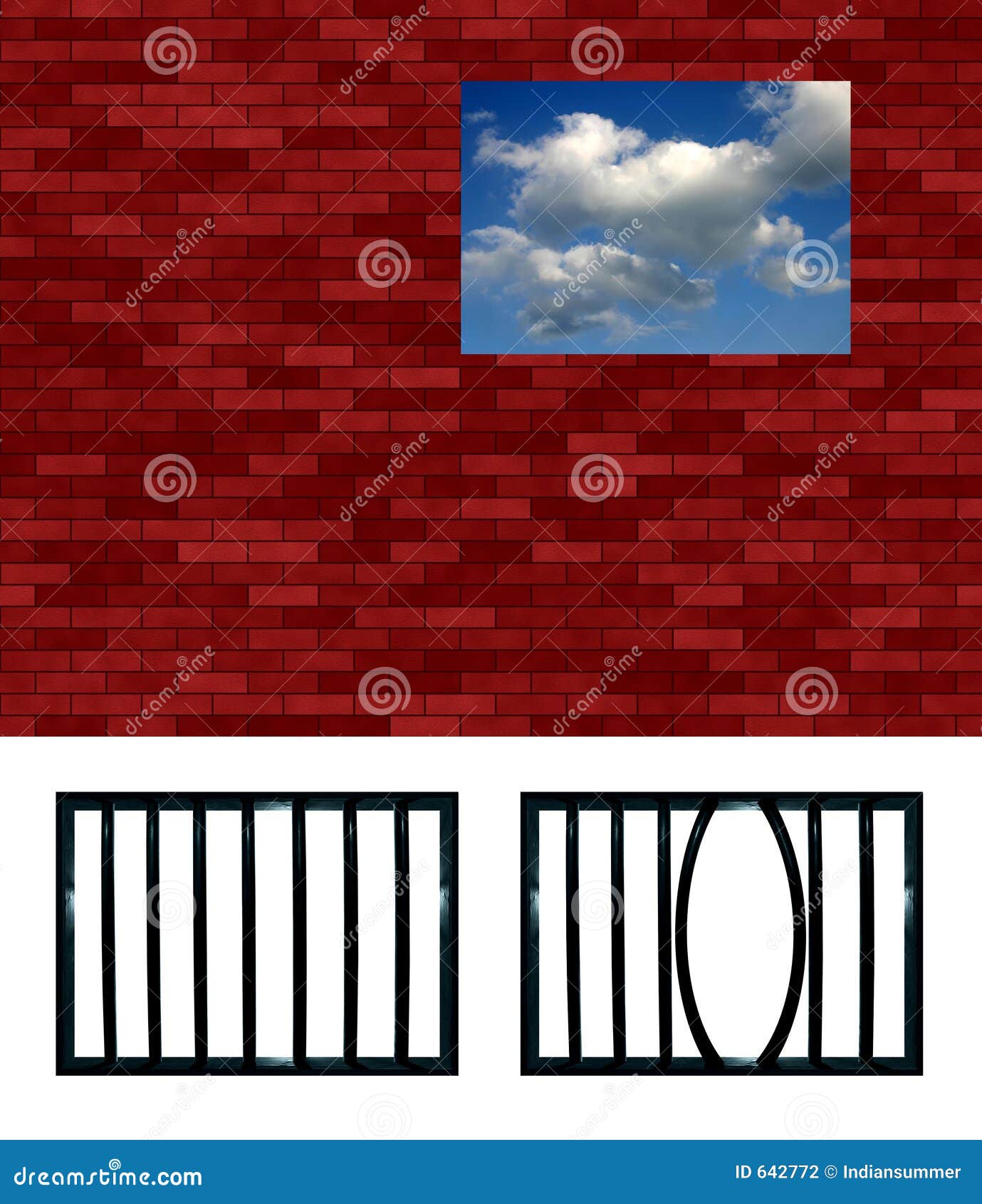latticed prison window pattern