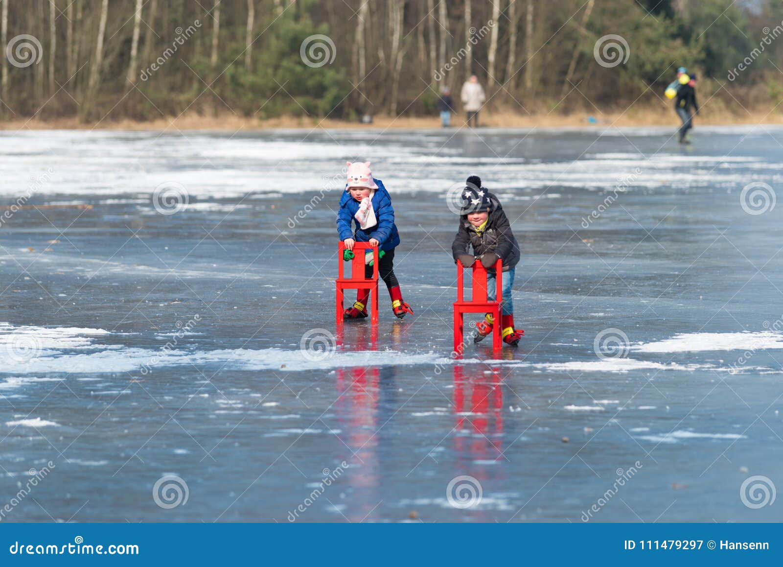 Two Toddlers Learning To Skate Editorial Photography Image