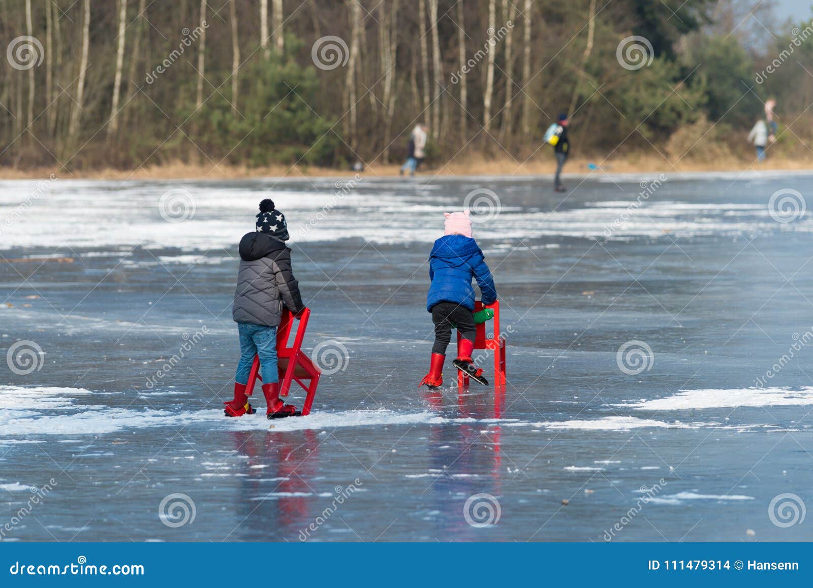 Two Toddlers Learning To Skate Editorial Stock Image Image