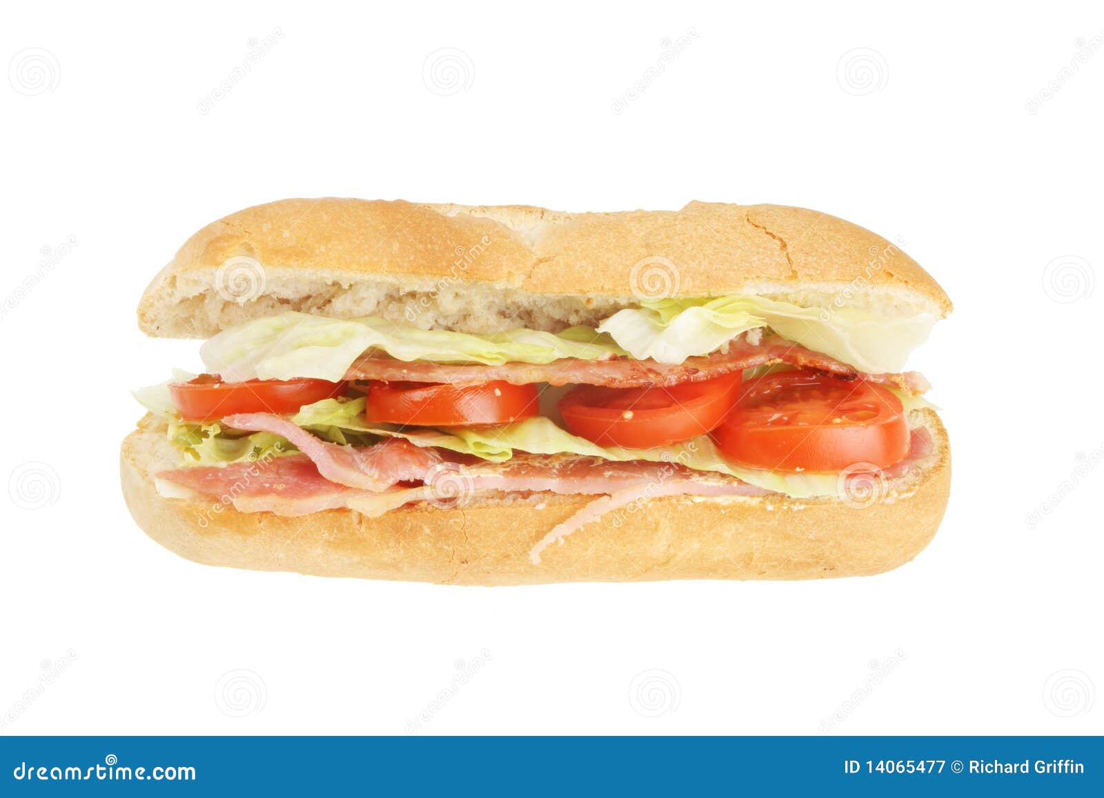 Lattuga Della Pancetta Affumicata E Rullo Del Pomodoro Immagine Stock