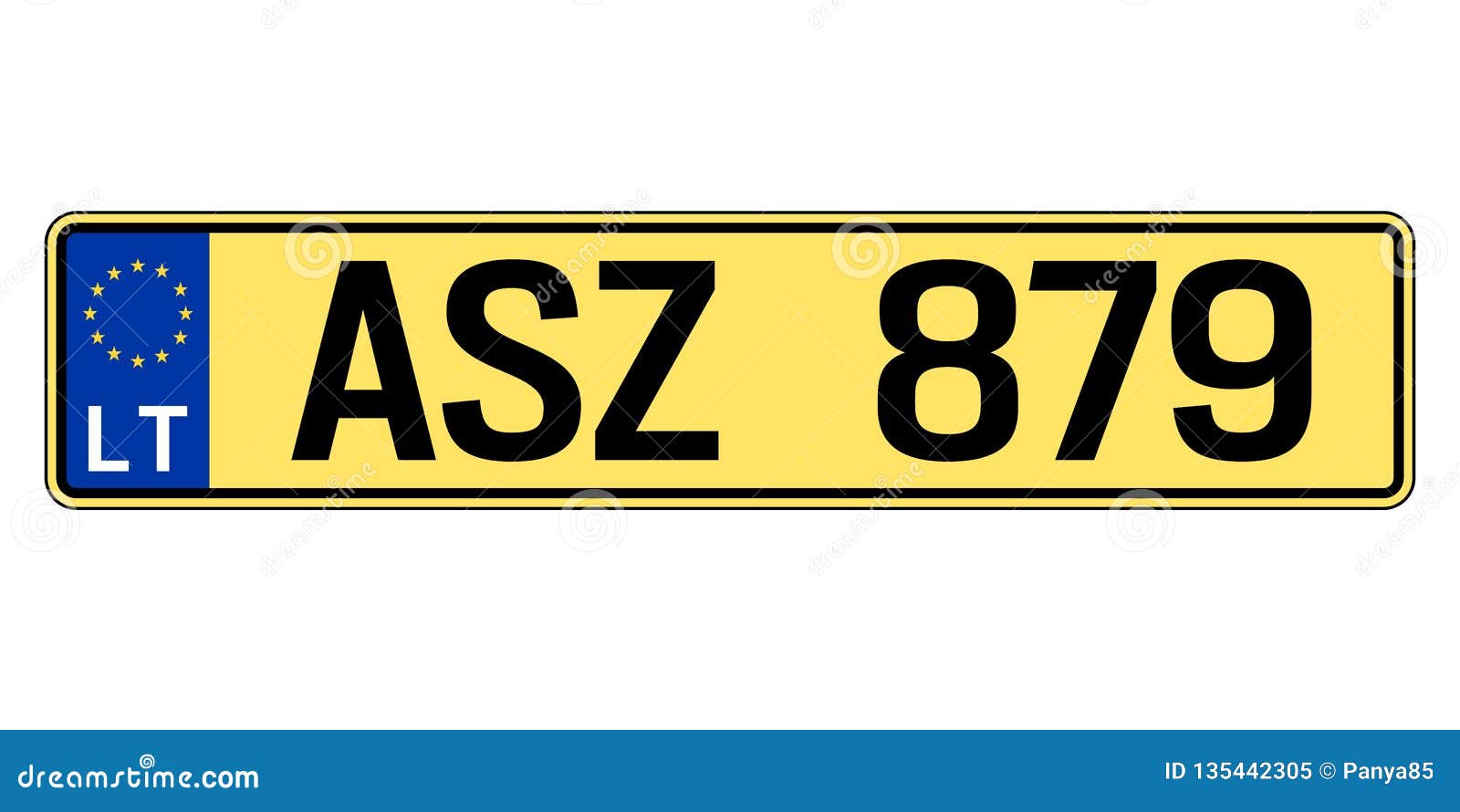Latvia Car Plate. Vehicle Registration Number Stock Vector - Illustration of euro, road: 135442305