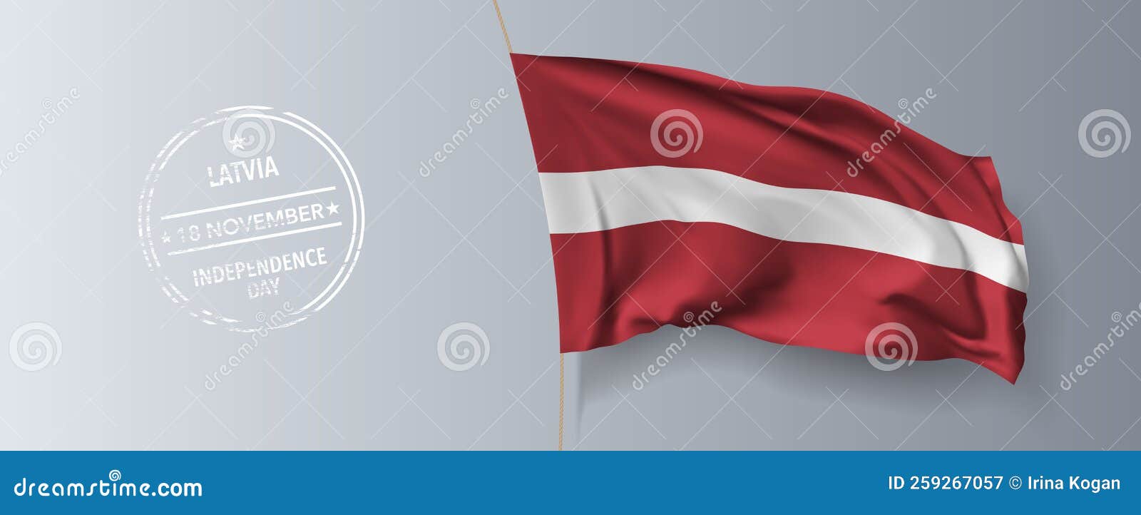 Latvia Happy Independence Day Greeting Card, Banner with Template Text  Vector Illustration Stock Vector - Illustration of waving, patriotism:  259267057