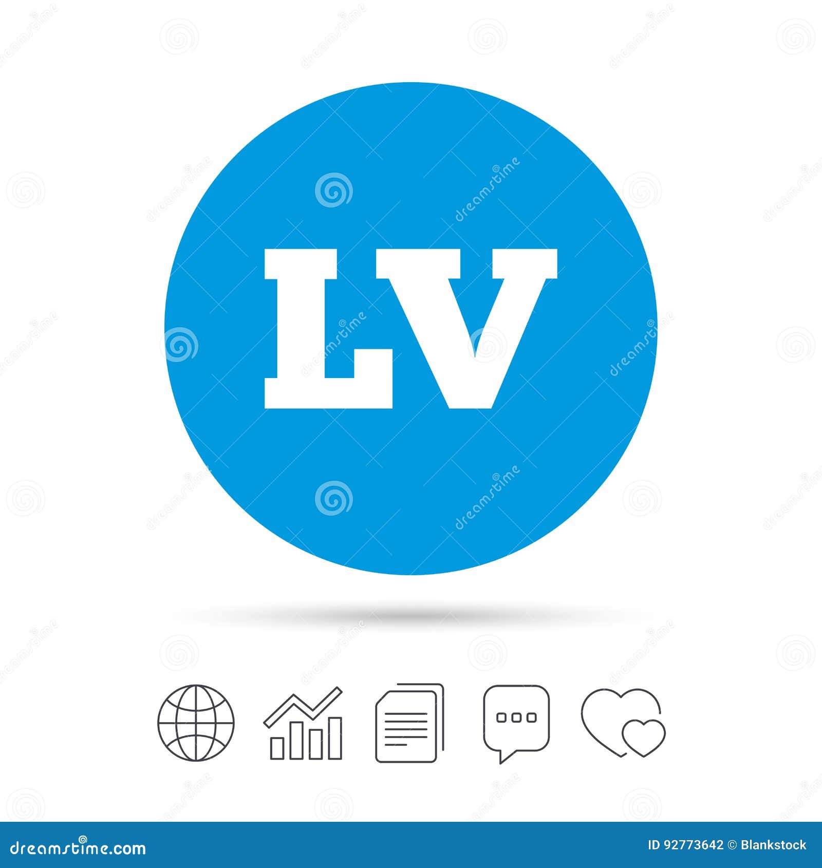 Latvian language sign icon lv translation Vector Image
