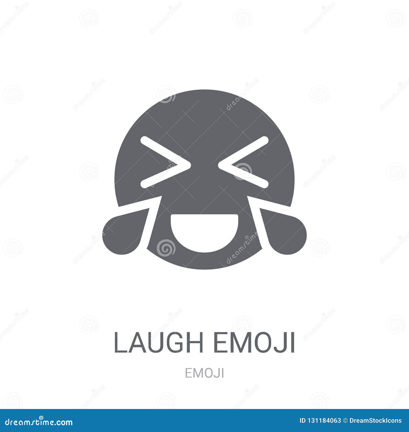 Laugh Emoji Icon Trendy Laugh Emoji Logo Concept On White Background