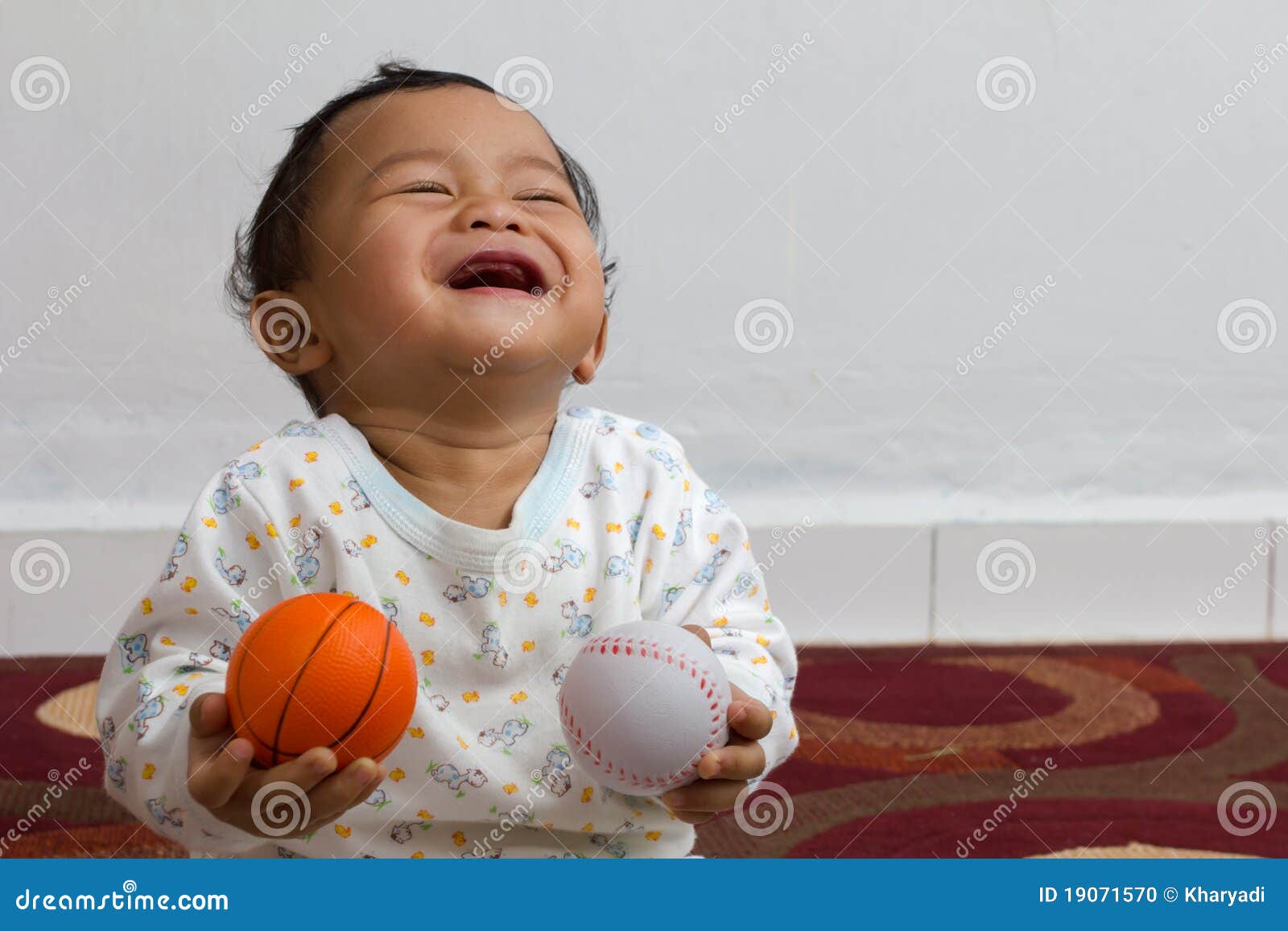 laughing baby.
