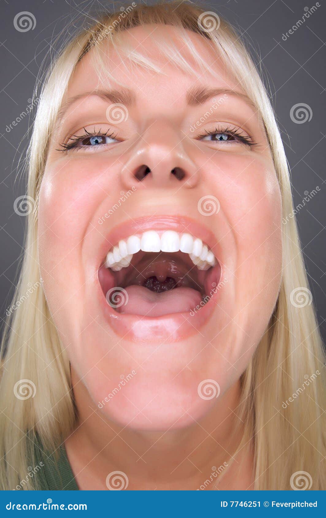 Laughing Blond Woman with Funny Face Stock Image - Image of blonde ...