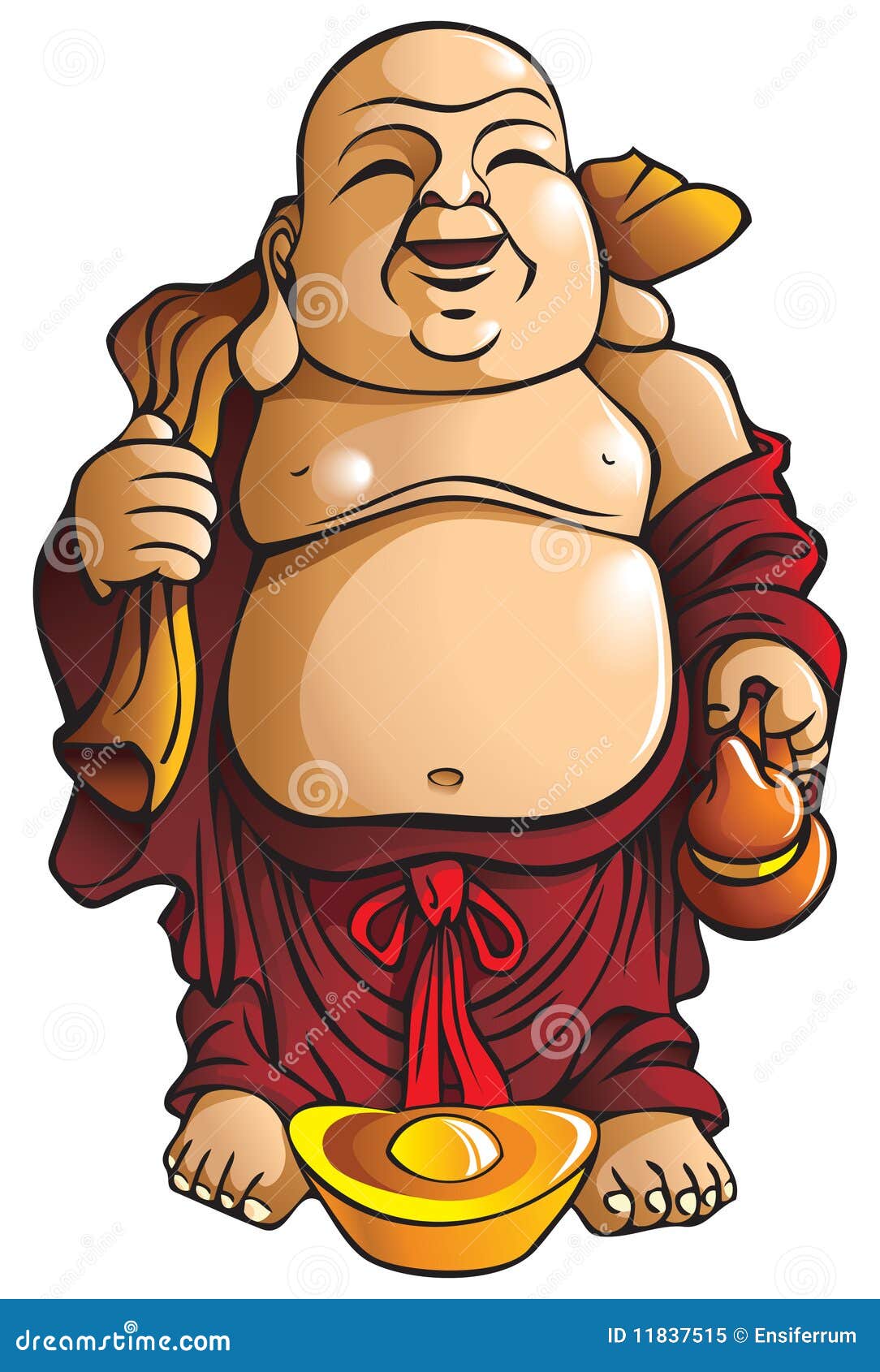Laughing Buddha Stock Illustrations – 135 Laughing Buddha Stock  Illustrations, Vectors & Clipart - Dreamstime