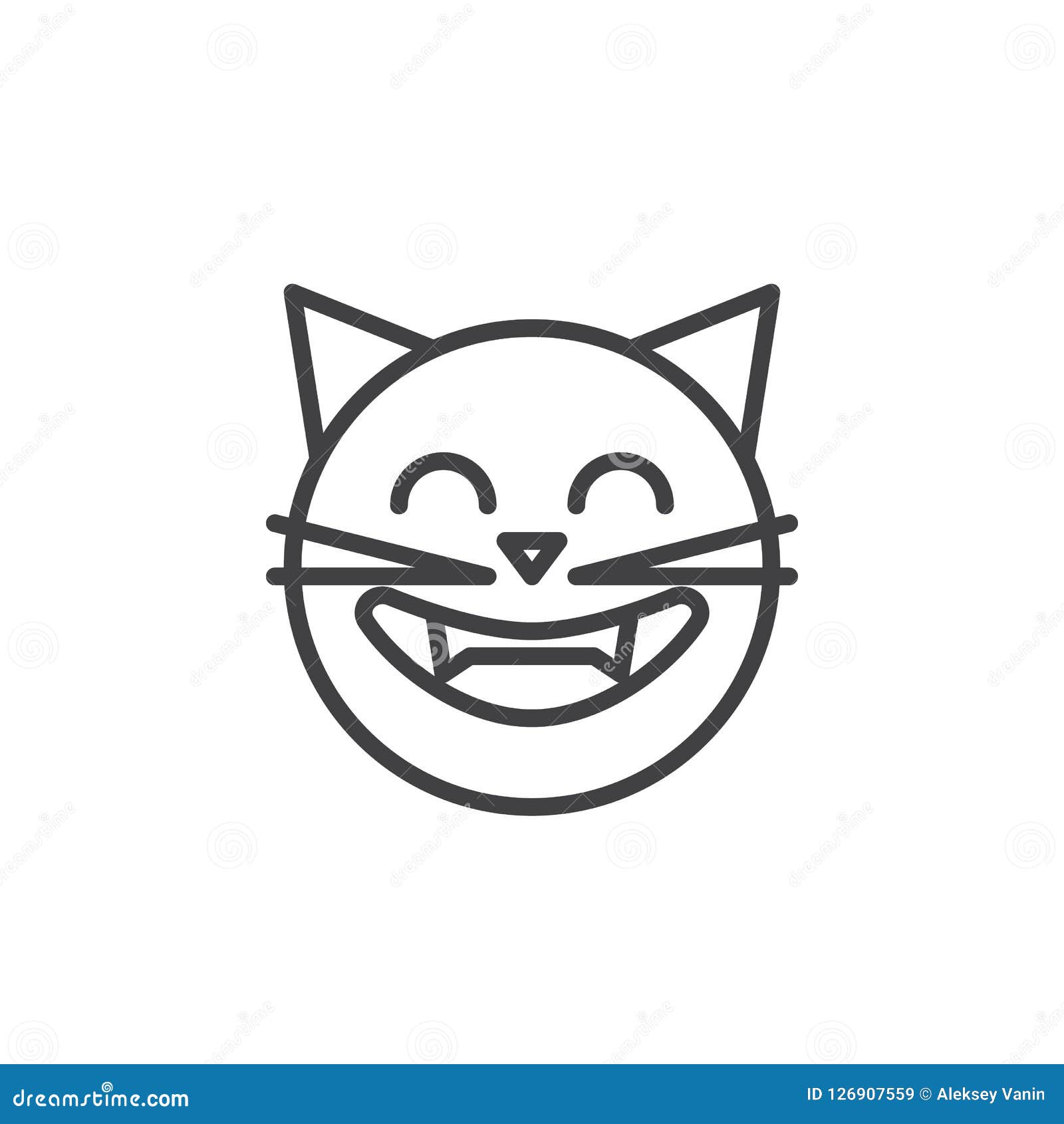 Cat icon vector. Linear style sign for mobile concept and web