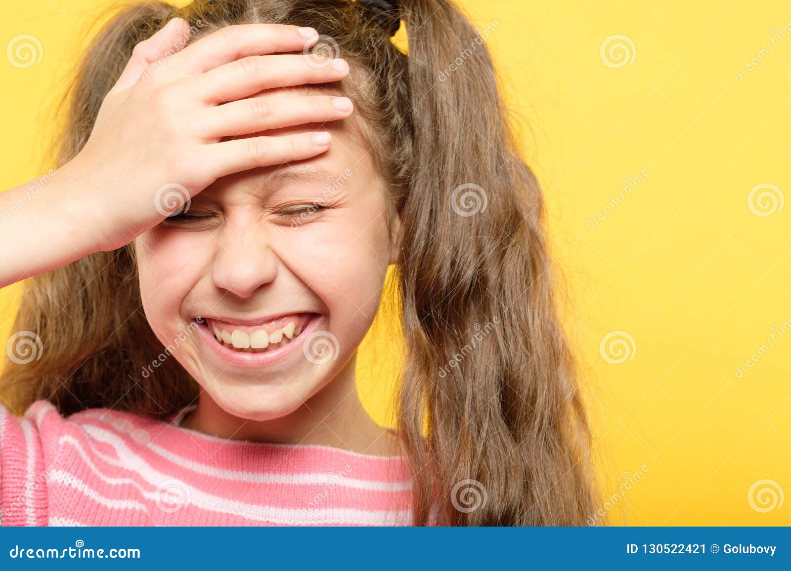 Laughing Embarrassed Girl Cover Forehead Facepalm Stock Image Image Free Download Nude Photo