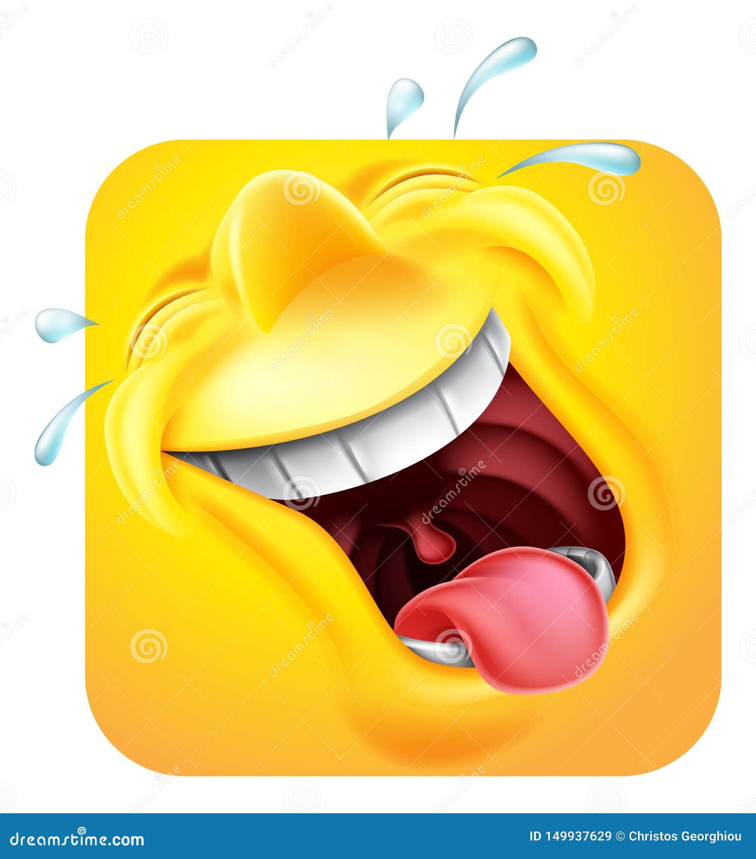 Laughing Emoji Emoticon Icon 3D Cartoon Character Stock Vector -  Illustration of loud, cartoon: 149937629