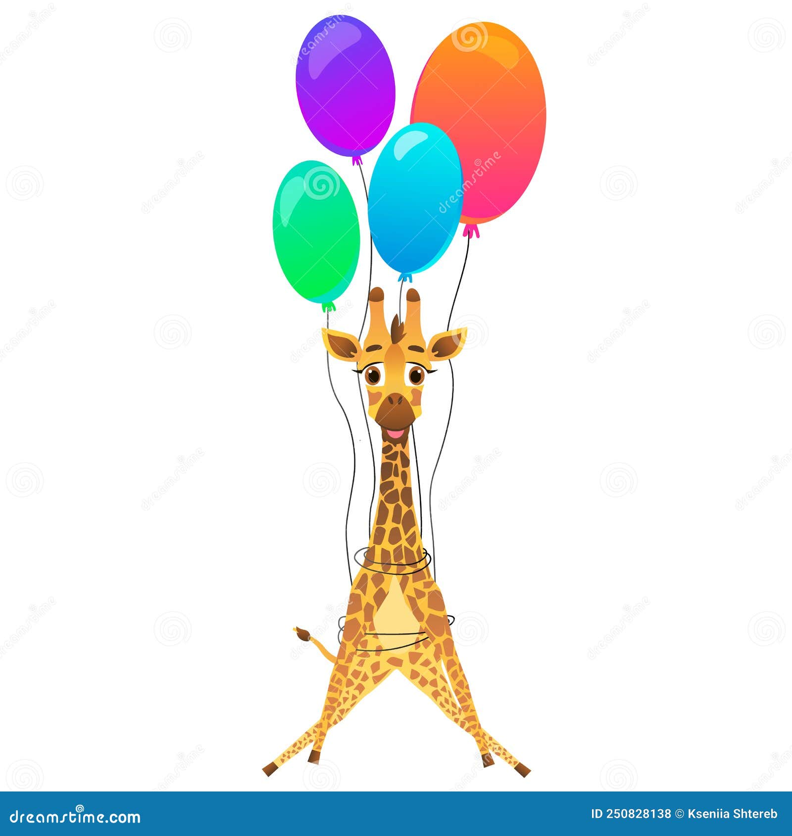 A Laughing Giraffe Peers Into A House Window, The Concept Of Curiosity