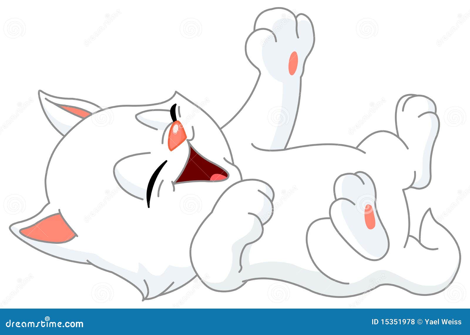 Laughing kitten stock vector. Illustration of adorable 15351978