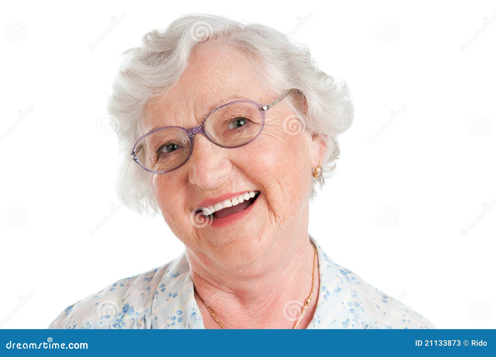Laughing Smiling Aged Woman Stock Image Image Of Granny Head 21133873