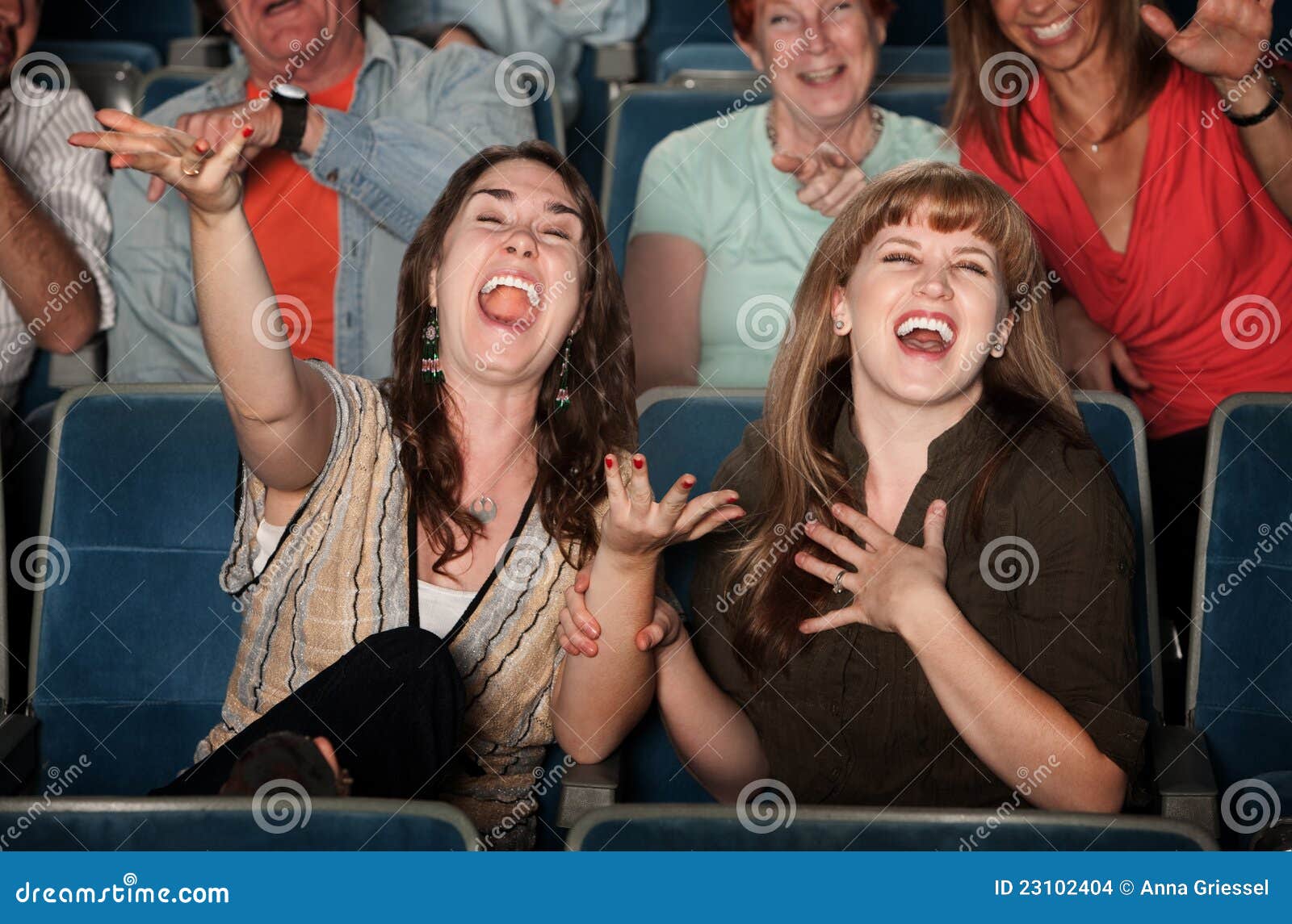 Laughing Women In Audience Stock Photo Image Of Reaction 23102404