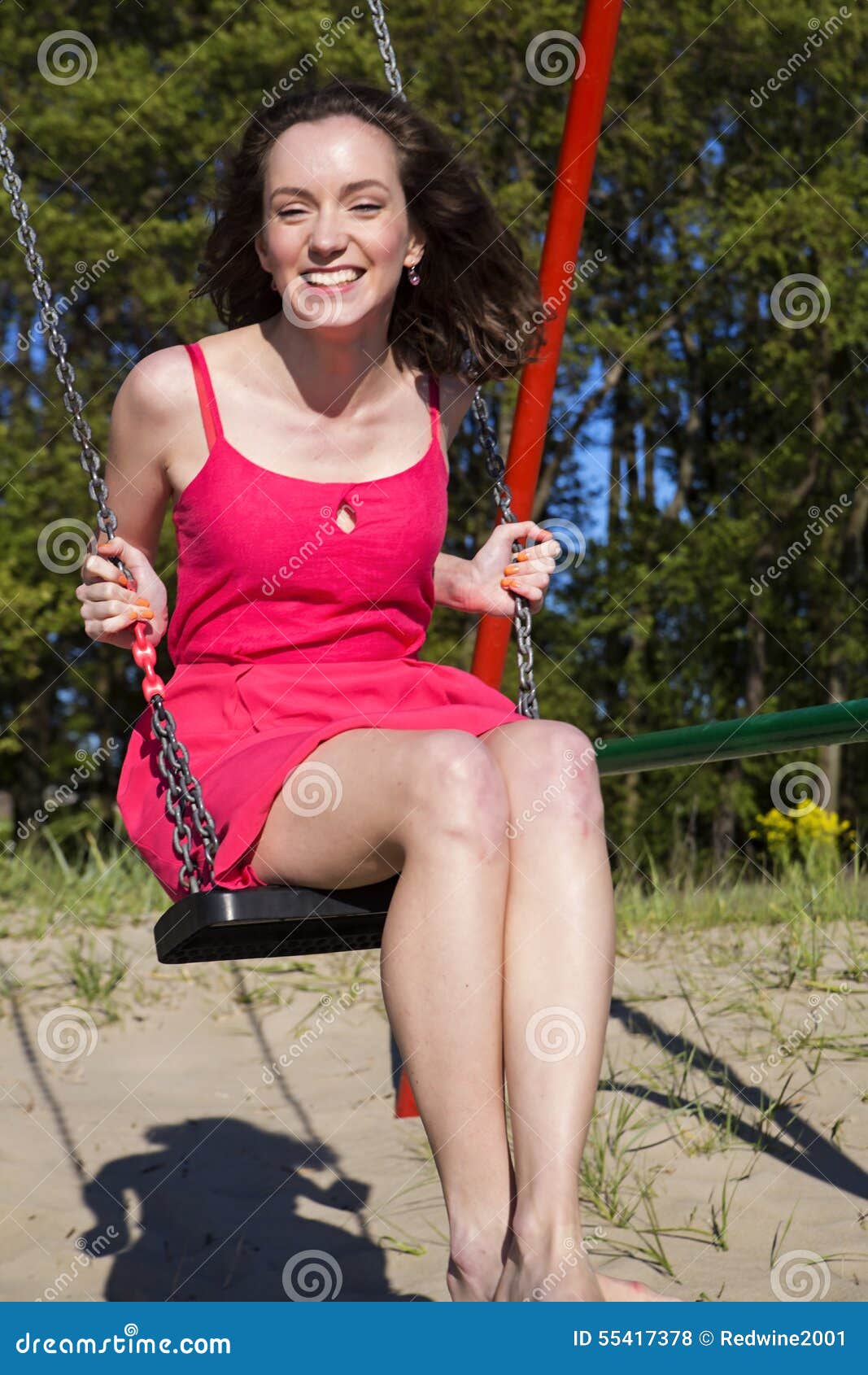 Laughing Young Female Flirts Sweetly Stock Photo - Image of female ...