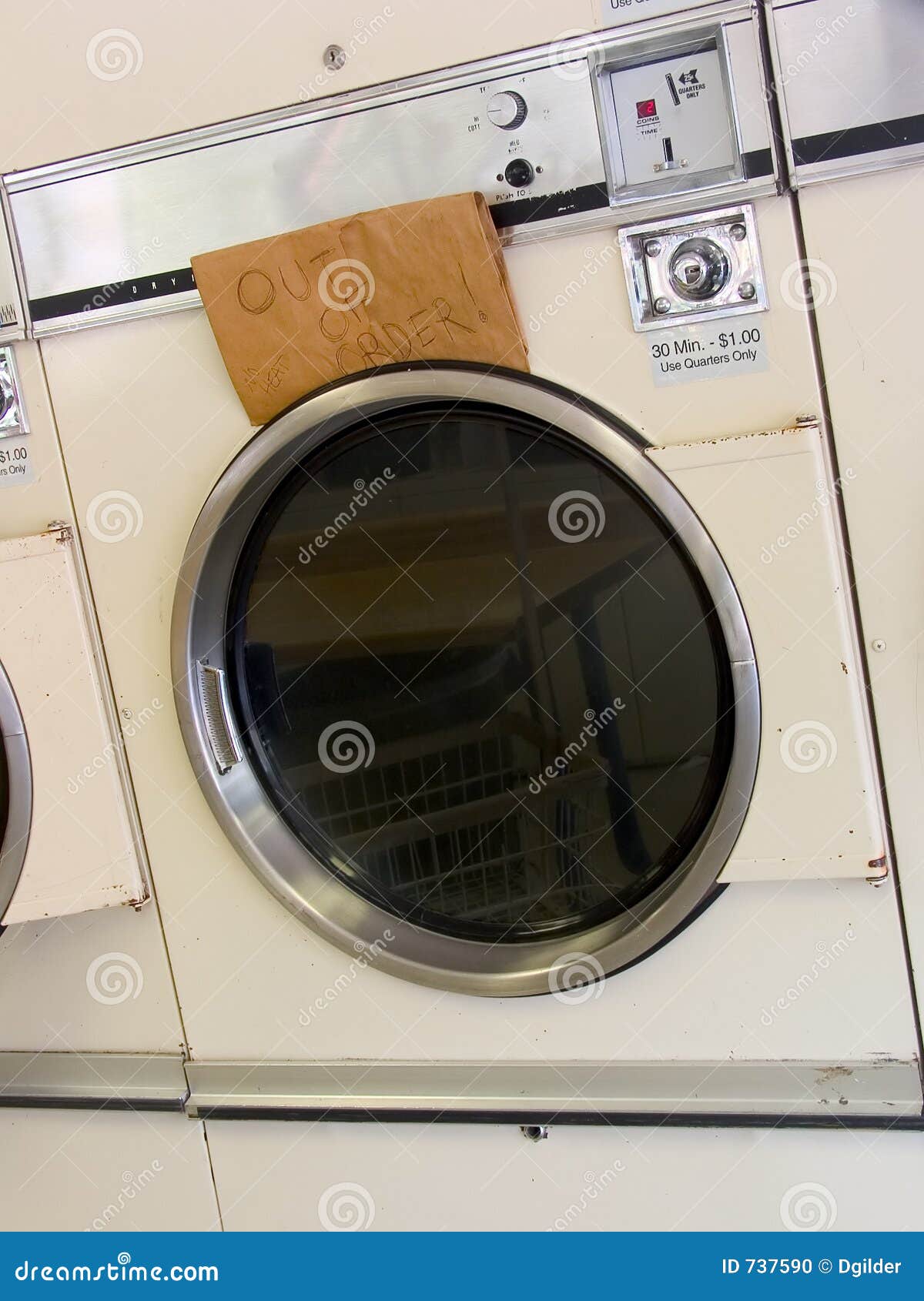 Laundromat Dryer Out Of Order Stock Photo  Image 737590