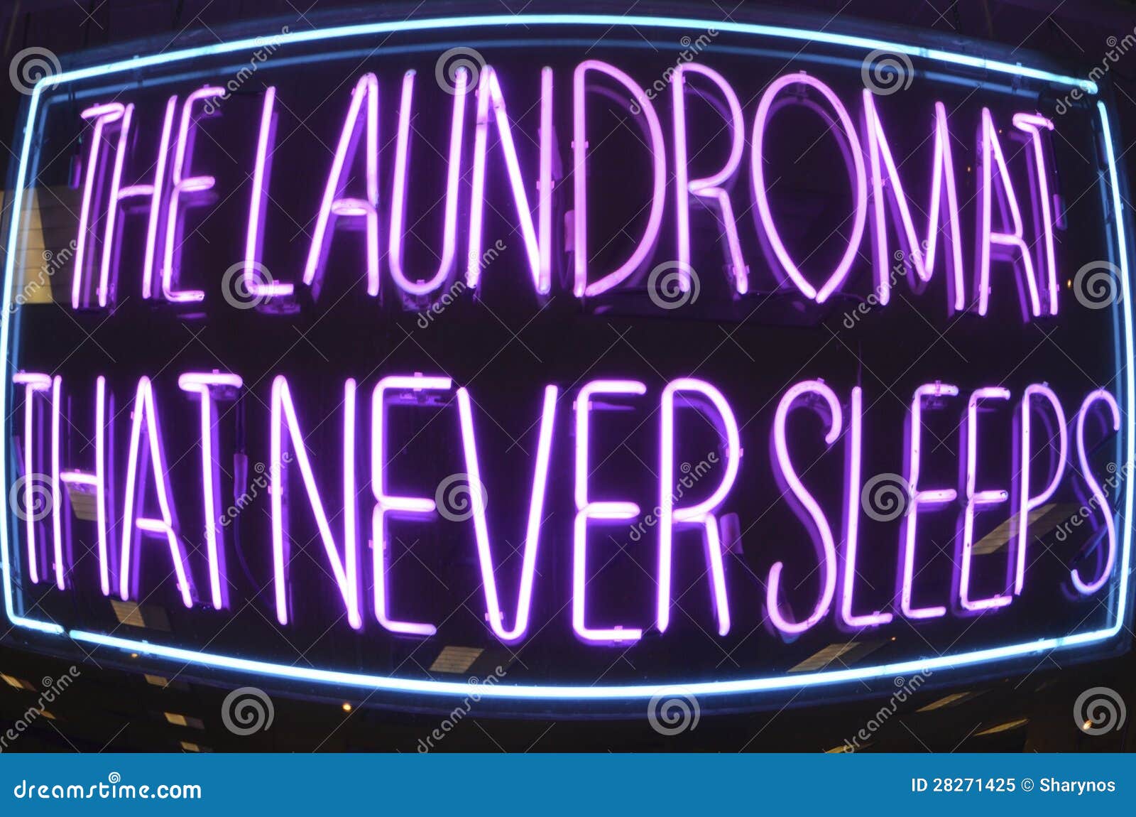 Laundromat that Never Sleeps Stock Image Image of detail, clouds