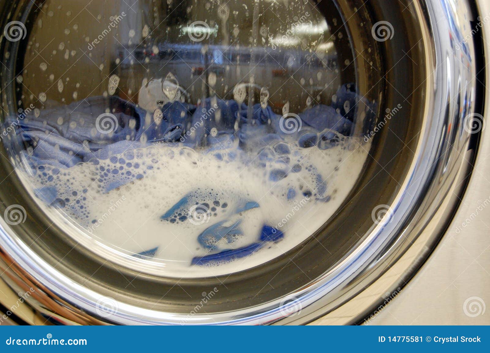 Laundromat washing machine stock image. Image of silver 14775581