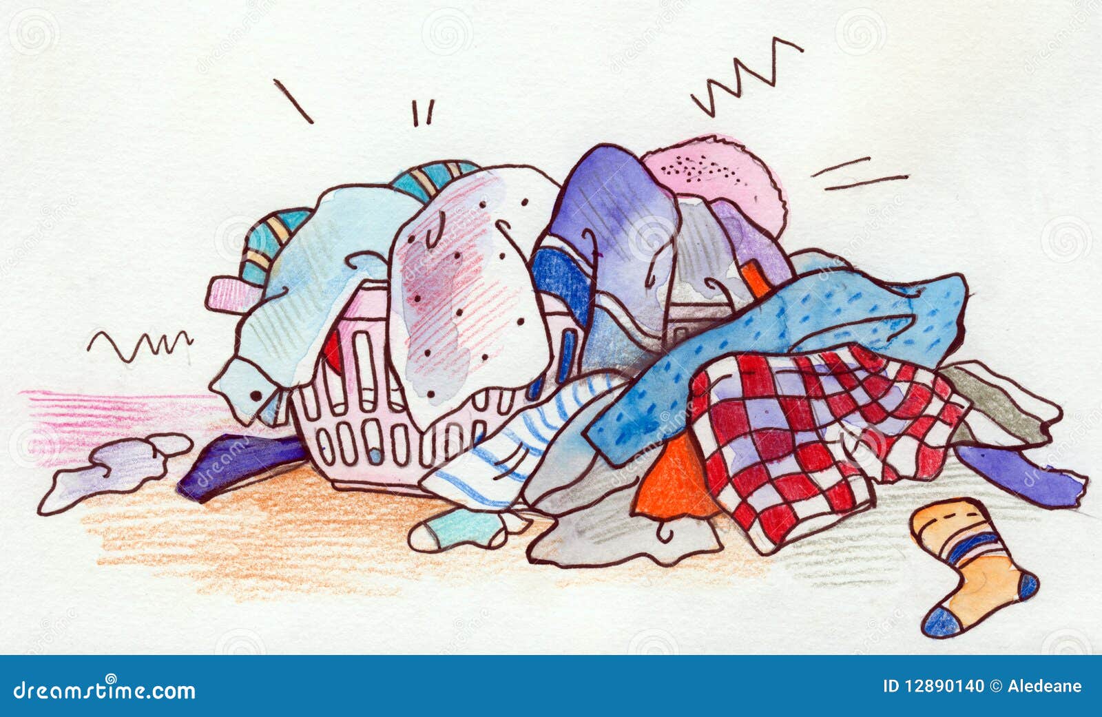 Laundry Basket stock illustration. Illustration of basket - 12890140