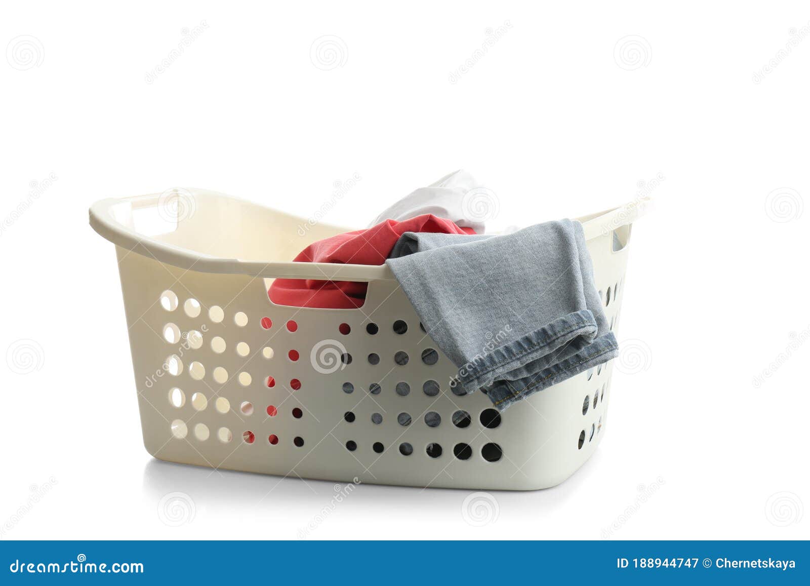 Laundry Basket with Clothes Isolated Stock Image Image of laundry