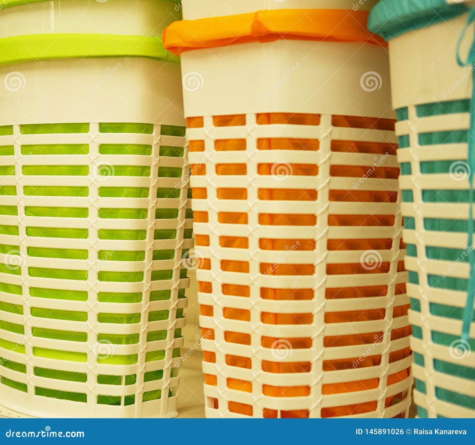 Laundry Baskets in the Store Stock Photo Image of container, laundry
