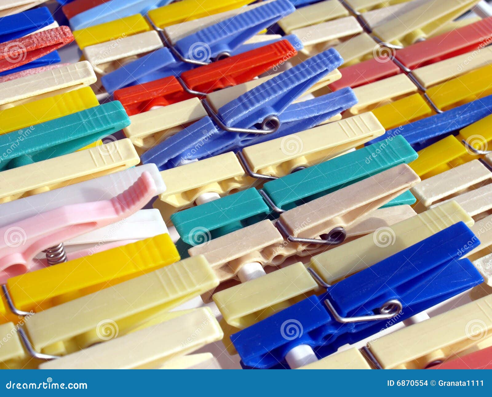 Laundry clips stock photo. Image of line, green, colored 6870554
