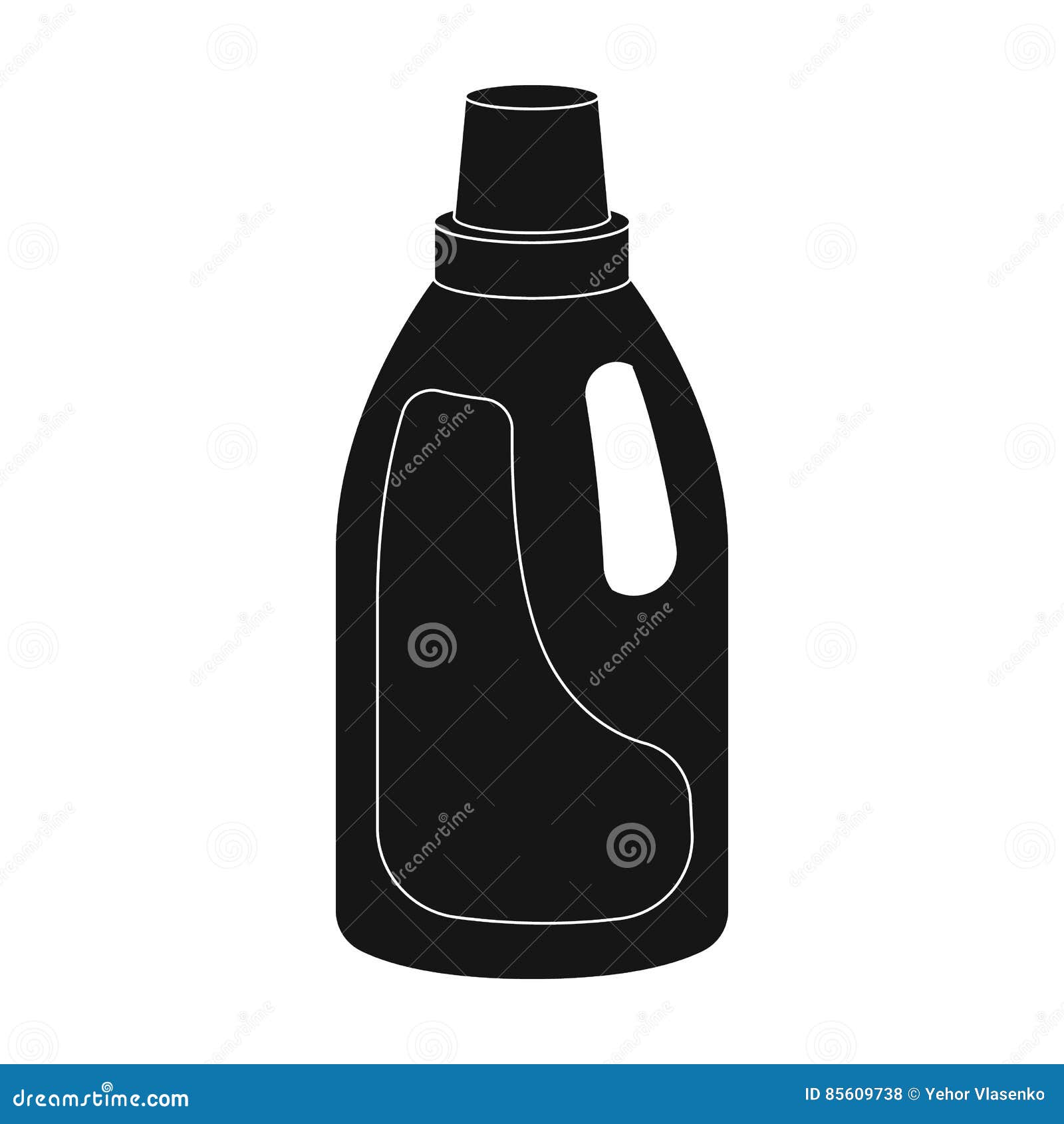 Laundry Detergent Icon In Black Style Isolated On White Background