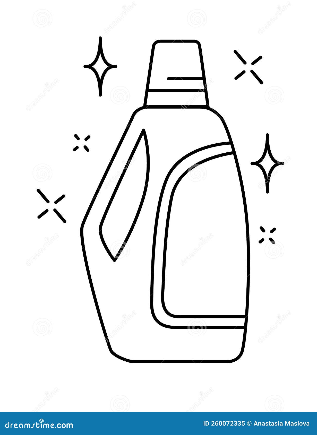 Laundry Detergent in Plastic Bottle Vector Illustration Isolated on