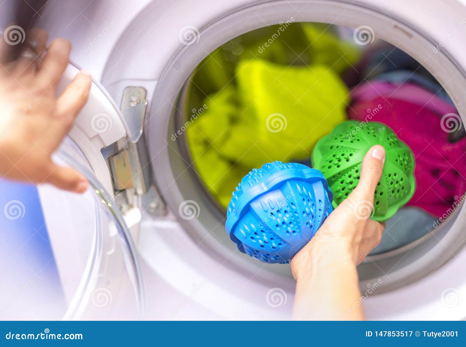 Laundry Eco Washing Thermoplastic Spheres Stock Image Image of