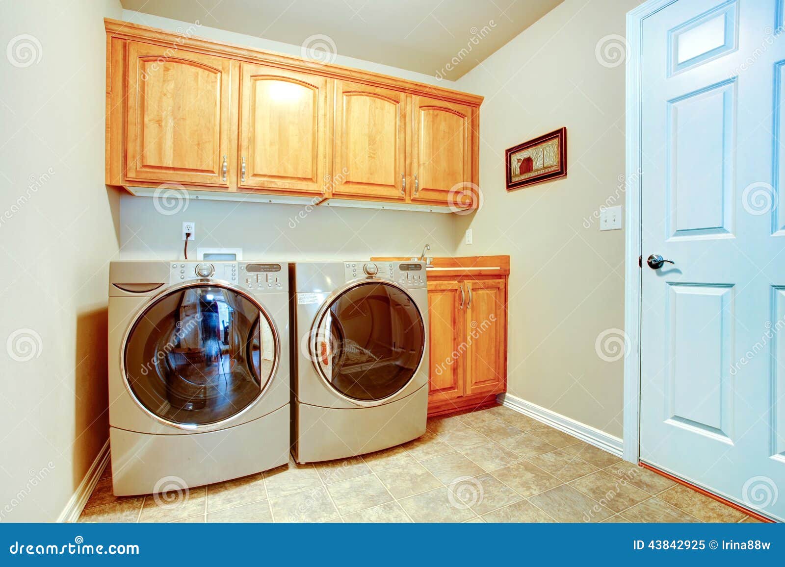 Laundry Room with Modern Appliances Stock Image Image of interior, idea 43842925